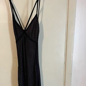 black sparkly strappy mini dress